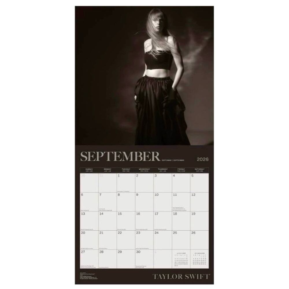 Taylor Swift Collectible OFFICIAL | 2026 12 x 24 Hanging Monthly Wall Calendar - Picture 5 of 6
